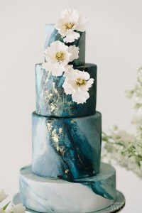 Modern Marble Wedding Cakes with Gold Detail By Mon Cheri Bridals
